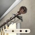 Kd Encimera 0.8125 in. Harmony Curtain Rod with 48 to 84 in. Extension, Cocoa KD3714643
